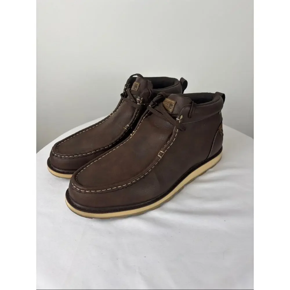 Joe’s Jeans Brown Moc Toe Chukka Boots Men’s Size 10.5 Casual Lace Up Shoes